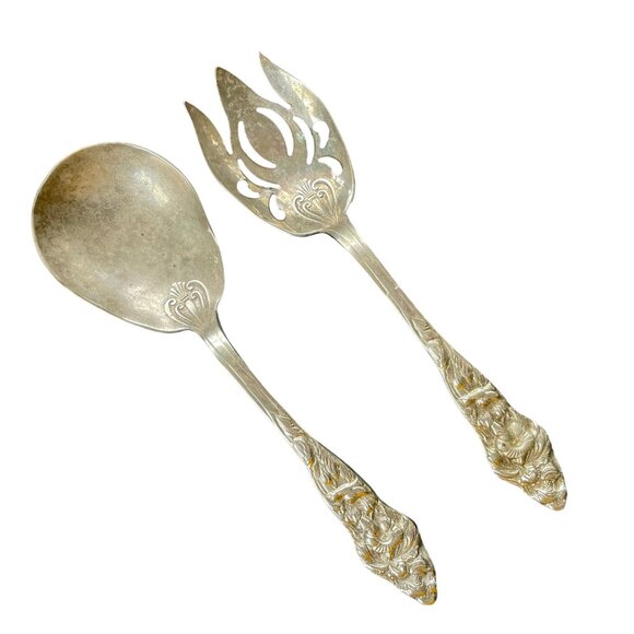 Vintage Serving Fork & Spoon set by Eales of Shelffield since 1779 diner party - Picture 1 of 10